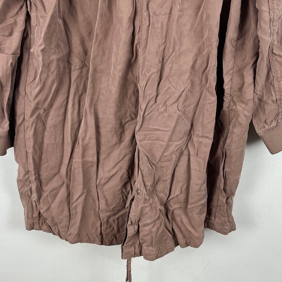 DEX Windbreaker Jacket Size 2X Pink Long Sleeve Full Zip Band Collar Pockets - Picture 9 of 9